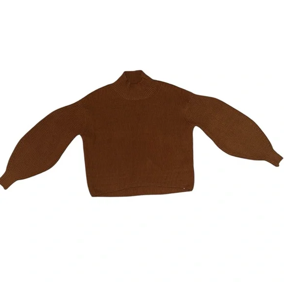 Anthropologie Maeve easy pullover Warm Brown Crew Neck Sweater small - Picture 3 of 7